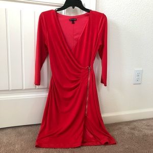 Express Zipper Pleat Dress